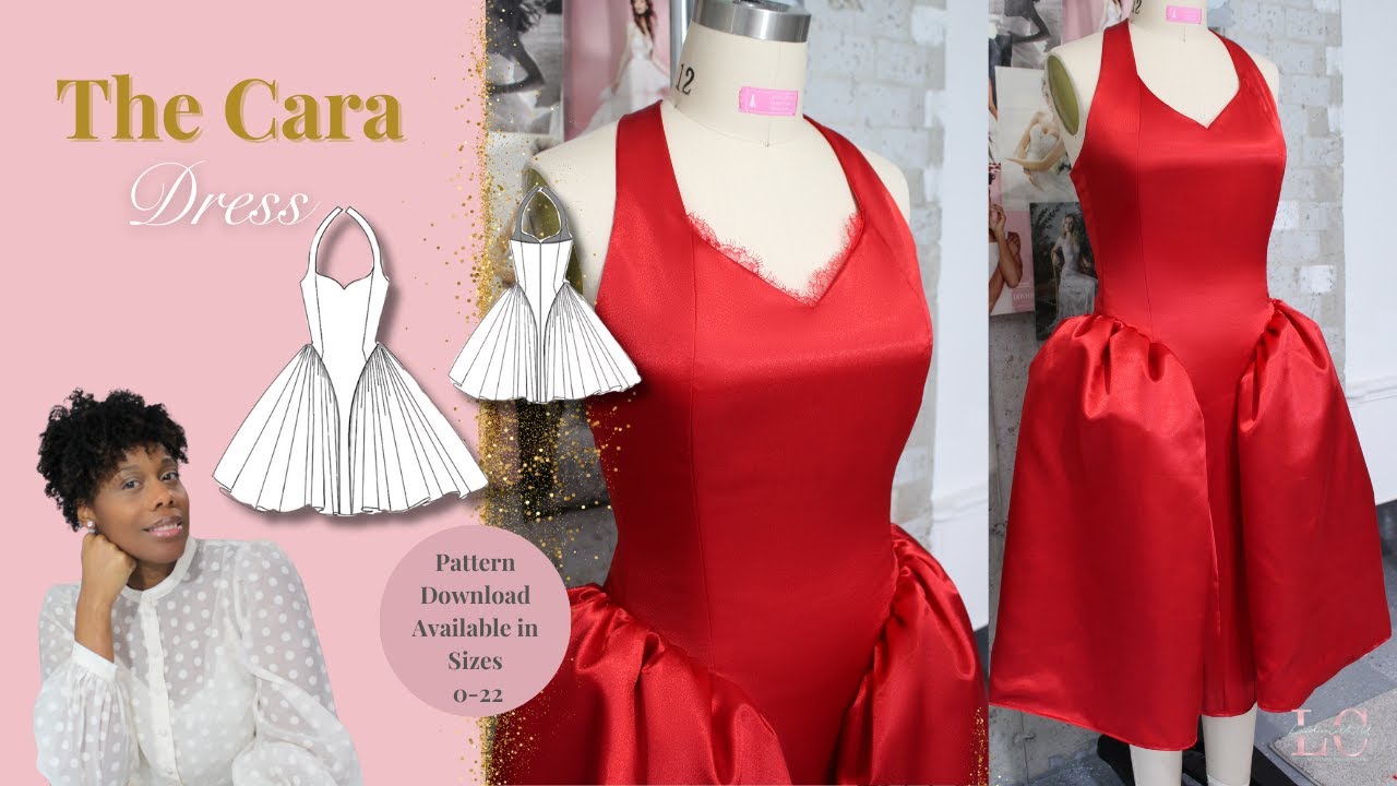 Самое востребованное платье с баской на талии! Выкройка платья Cara.