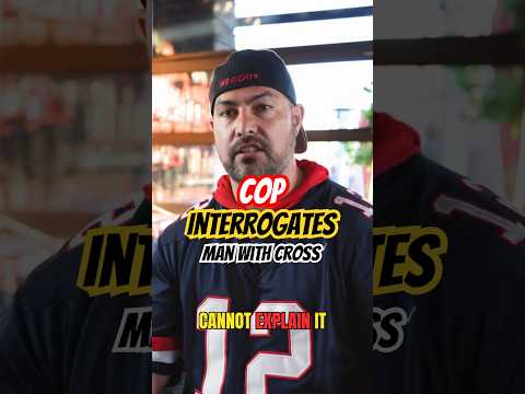 Police Officer Grills Man With 10 foot Cross