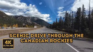 4K Canada Road Trip – Driving from Golden BC to Calgary Alberta | Natural Sound