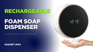Automatic Soap Dispenser: Rechargeable Touchless Wall-Mounted with Adjustable Foam Levels
