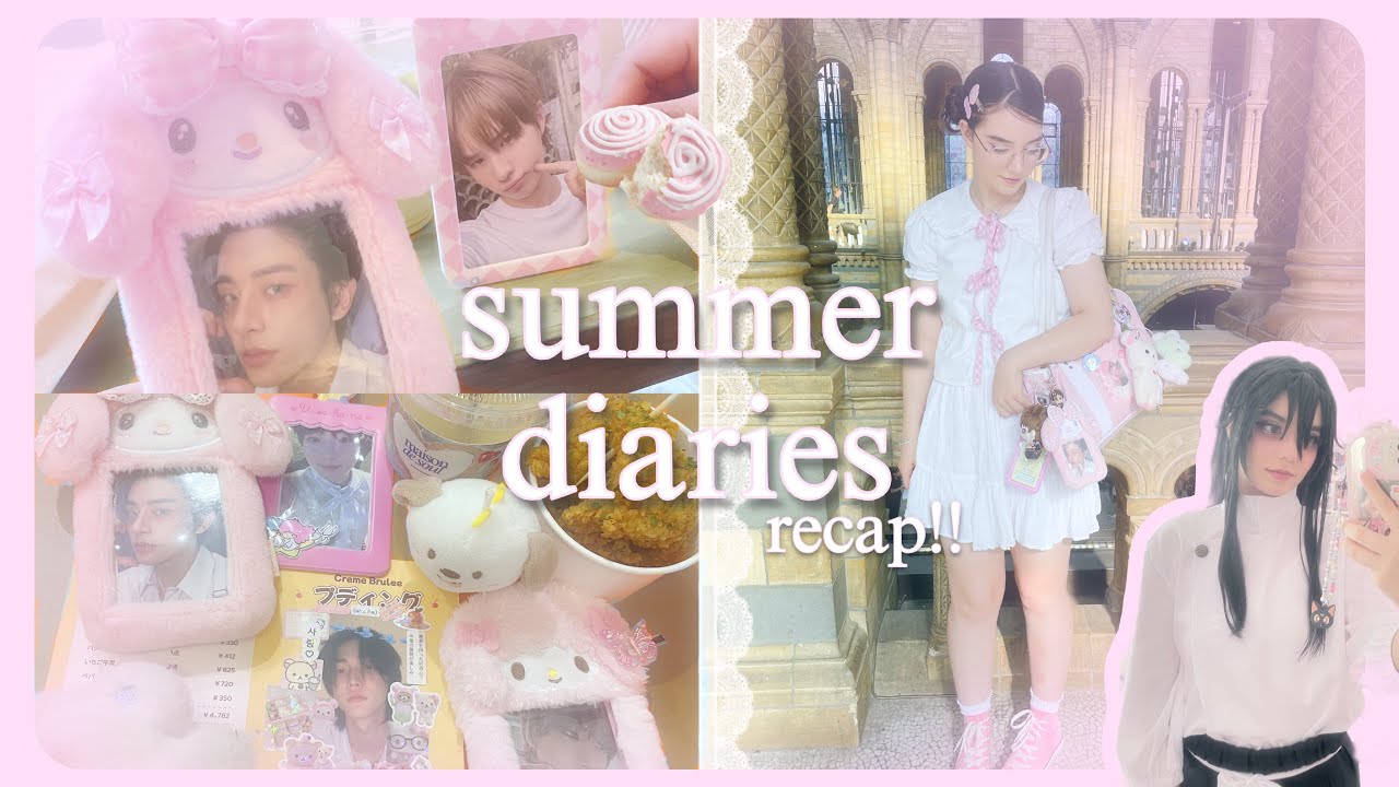 summer recap!! 🌷 shopping in ldn, museum day, kpop cafés, cosplay picnic ♡