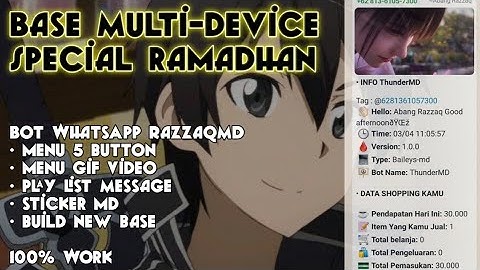 UPDATE SC BOT WA TERMUX TERBARU 2022 | BASE MULTI-DEVICE ORIGINAL THUNDERXM TEAM SPECIAL RAMADHAN