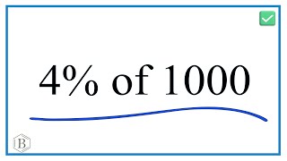 How To Calculate 4% Of 1,000 Four Percent Of One Thousand