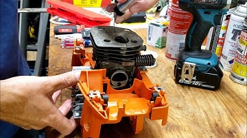 How to check squish clearance on a chainsaw - ported Husqvarna 350 build