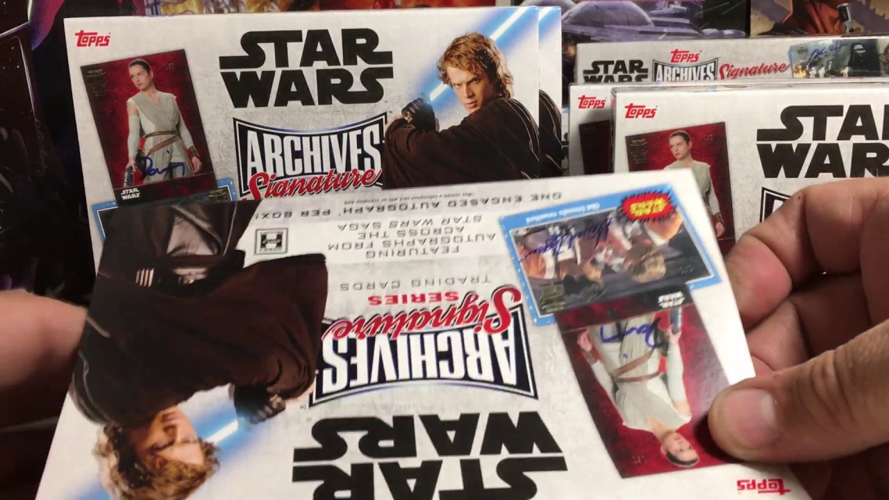 2019 Topps Star Wars Cards Opening Series #121 - Hobby Box #23 of Archives Signatures - YouTube