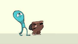 2d animation 102 : Brown and blue creature walk cycle