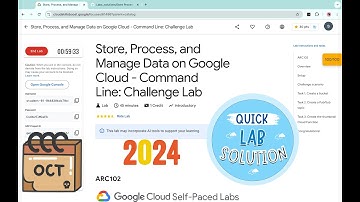 Store, Process, and Manage Data on Google Cloud - Command Line: Challenge Lab || #qwiklabs  #ARC102
