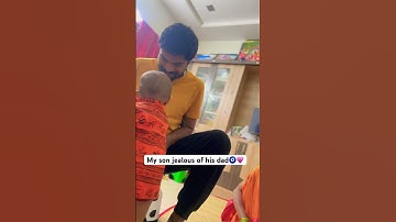 My son jealous of his dad💗 #song #tamil #love #music #cutebaby #fatherlove #cute #beep #bonding
