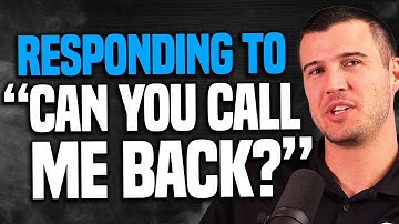 How To Respond To "Can You Call Me Back?" As An Insurance Agent!