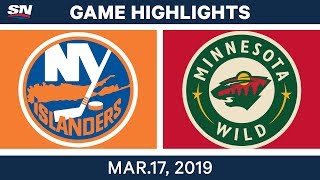NHL Highlights Islanders vs Wild Mar 17 2019