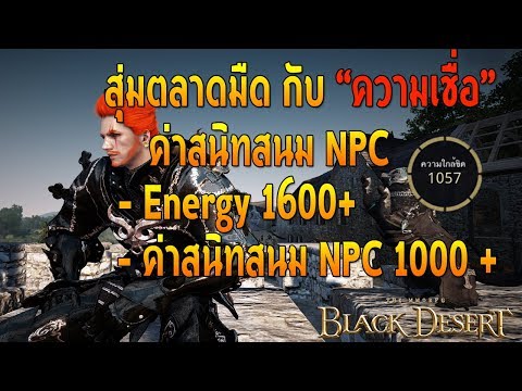 สุ่มตลาดมืดกับ "ความเชื่อค่าสนิทสนม" NPC  1000+(Black desert online)