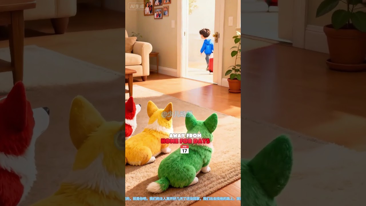 🚦🐶 О нет, внутри светофора три собачки! 