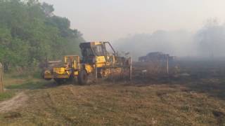 FLORIDA FOREST SERVICE BULLDOZER IN ACTION