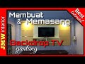 Membuat dan memasang Backdrop TV gantung (How to make a simple backdrop TV)