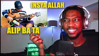 Alip Ba Ta - InsyaAllah - Maher Zain (cover fingerstyle) | SINGER REACTION
