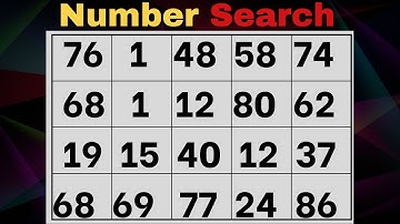 This Number Search Game Will Test Your Brain Power! | Memory | brain game | Quiz #10