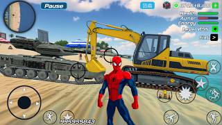 Rope Frog Ninja Superhero and Army Tank in Open World Game - Android Gameplay