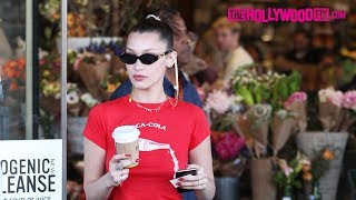 Bella Hadid Stops By The Grocery Store To Grab Coffee With A Friend At Erewhon Market 4.18.18