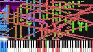 Tetris Theme | Impossible Piano Remix | Black MIDI