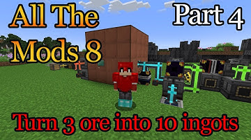 Turning 3 ore into 10 ingots! Minecraft ATM 8