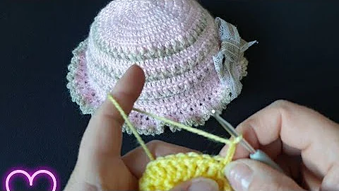 Crochet Baby Girl Hat/tutorial-Pattern/häkeln/heklanje sesira(kapa)za bebe