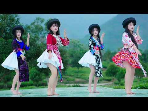 Nkauj Hmoob Ey Remix_Màn Nhảy Rất Dẻo Cực Cuốn Của 4 Đứa Bé Gái H'mông Cười Tươi Ơi Xin Quá_Seev Cev