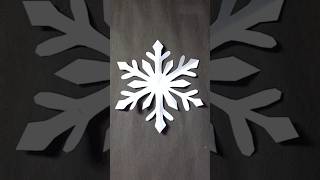 How to make paper 📜 snow flake ❄️ #paper #craft #snowflakes #shorts