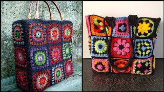 Stunning Stylish And Elegant Designer Colorful Crochet Hand Bags Design