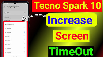 How to Increase Screen Timeout in Tecno Spark 10|| Screen Time kaisy brhai