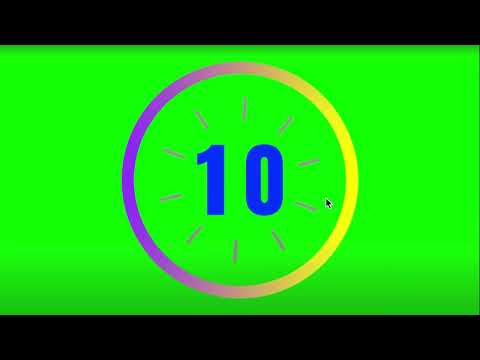 23 seconds countdown timer with number display & with Alarm 🔔  | Greenscreen | copyright free
