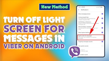 How to Turn off Light Screen for Messages in Viber on Android 2024 | Skill Wave |
