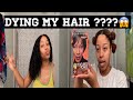 DYING MY NATURAL CURLY HAIR BACK TO BLACK! Using Clairol textures and tones