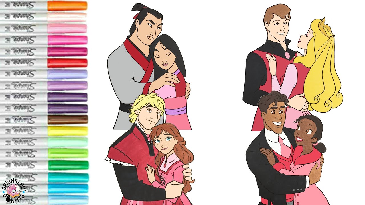 Disney Princess Makeover Valentine's Day Mulan Shang Anna Kristoff Tiana Naveen Aurora Phillip