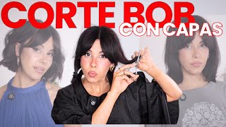 🔴 SHORT BOB CUT WITH LAYERS in 5 MINUTES 👉🏼 CHOPPY BOB step by step at home EASY AND FAST