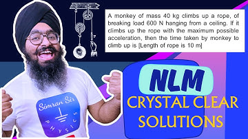 Q30SD A monkey of mass 40kg climbs up a rope of breaking load 600 N hanging from ceiling if it climb