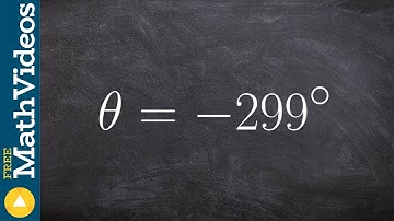 Graph a negative angle in degrees in standard form