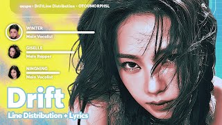 aespa • Drift // Line Distribution With Lyrics Color Coded by @otoumorphs_l