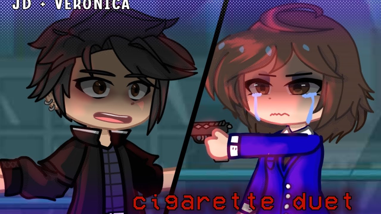 JD and Veronica // Cigarette duet // You dare to lie with a lie on your lips?! //Heathers but gacha
