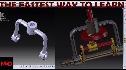 Catia V5 - Complete Project - Oscillating Mechanism -1- Basis - PART DESIGN - STEP BY STEP !