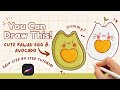 One Shape = Cute Kawaii Avocado & Egg🥑| Easy Procreate Tutorial For Beginners