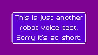 Robot Voice Test