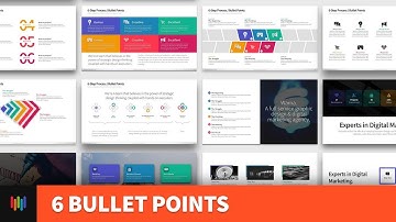 6-Step Process / Bullet Points PowerPoint Templates
