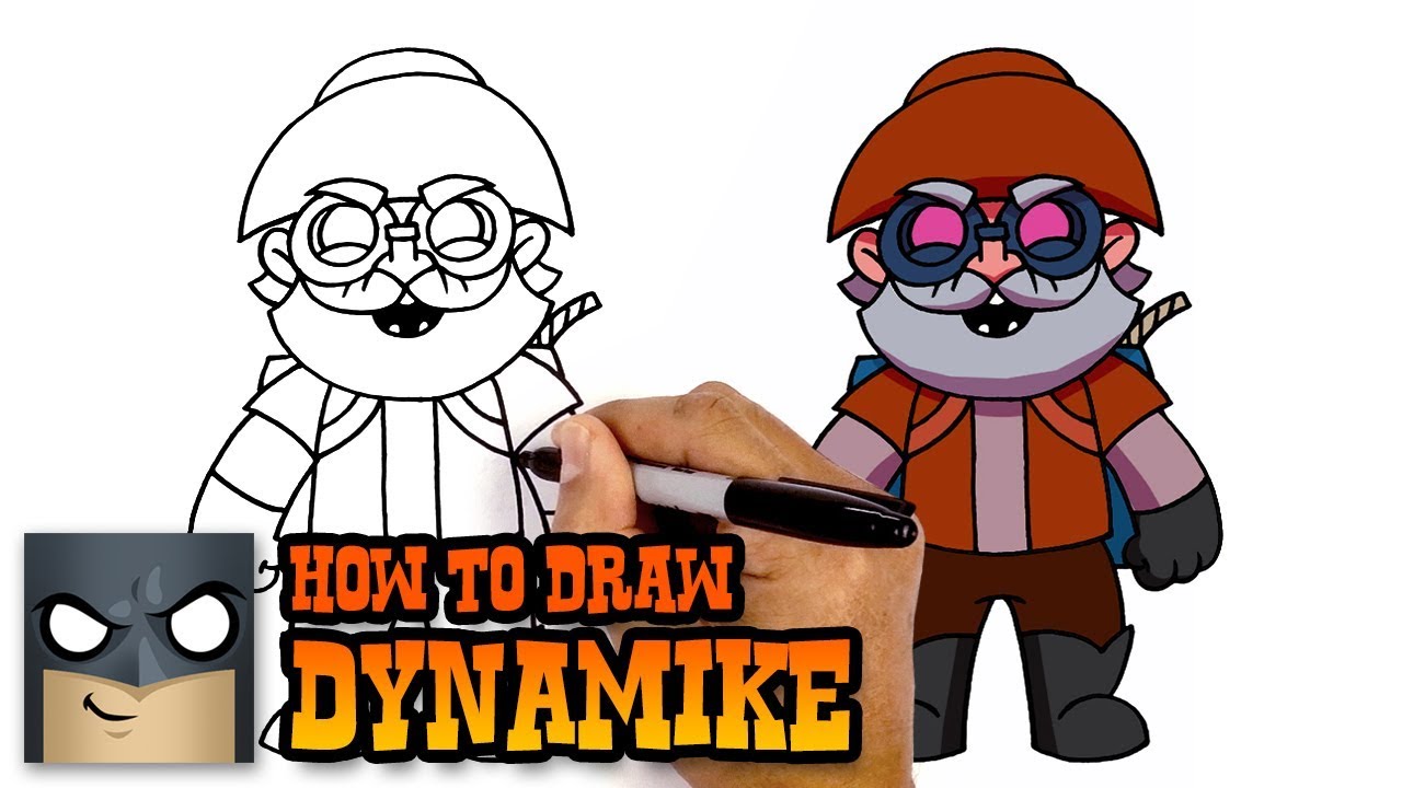 How To Draw Brawl Stars Dynamike Step By Step Tutorial Youtube - como pintar a dynamike brawl stars
