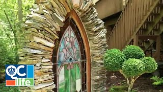 Checking out the creative landscape work of a Charlotte designer
