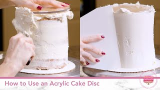 How to use and Acrylic Cake Disc for Smooth Frosting and Sharp Edges by Christina Cakes It 5,717 views 2 years ago 9 minutes, 34 seconds