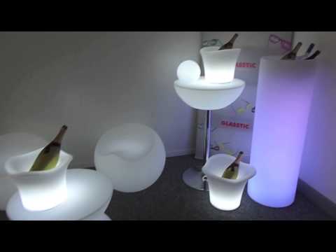 Video: Polyethylen Hocker mit Licht