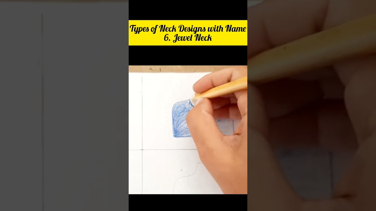 Types of Neck Designs with Names -6 | Jewel Neck | Basic Neck Designs | Sketching | Fashion | Shorts