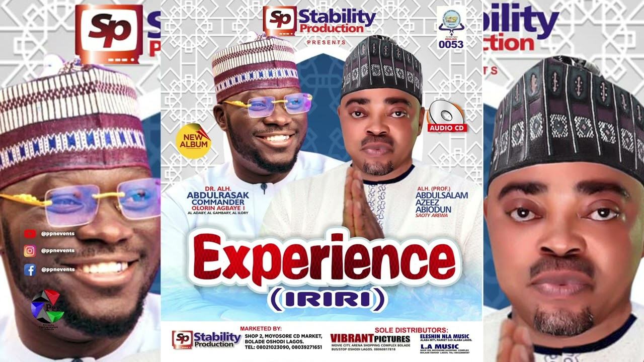 Experience (IRIRI) By Dr Alh. Abdul Rasak Commander X Alh. (Prof.) Abdul Salam Azeez Abiodun Saoty