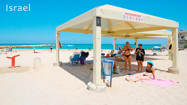 Israel, The City of Haifa. Beach and Bat Galim nei...