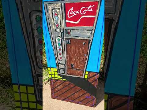 1970s Coca-Cola vending machine painting